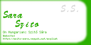 sara szito business card